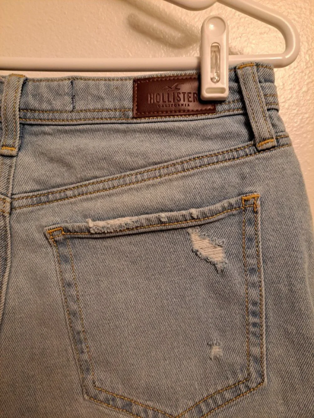 Hollister Distressed Ultra High-Rise Mom Shorts With Floral Panels